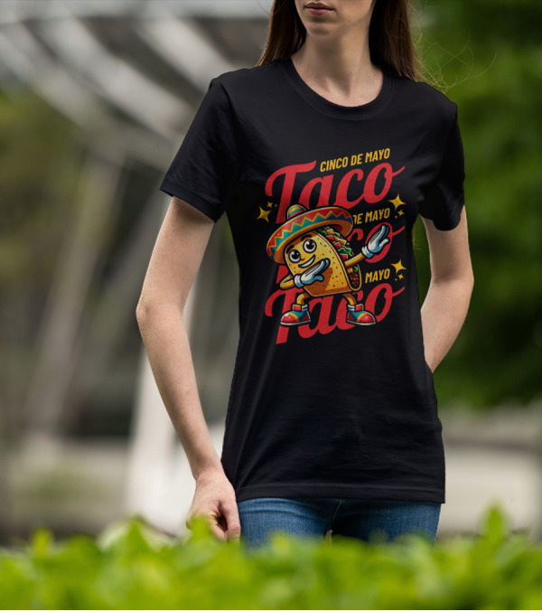 Cinco De Mayo Taco Fest With Sombrero And Stars T-Shirt