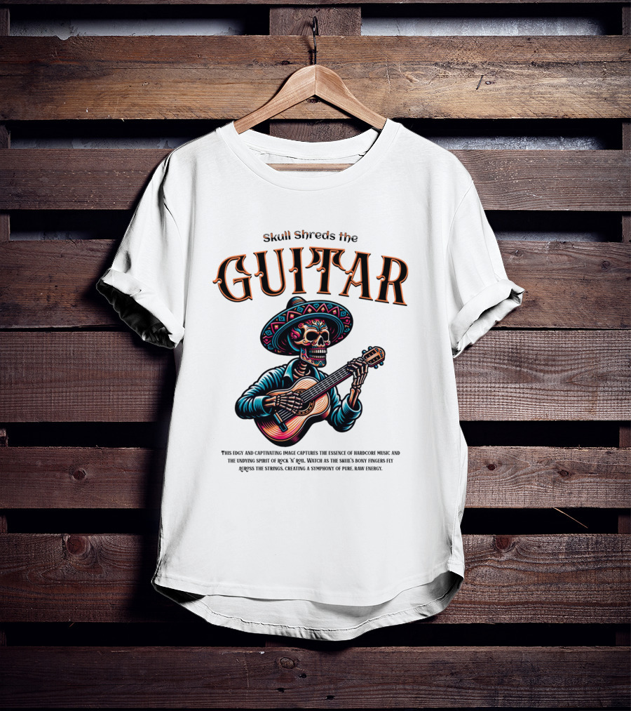 Skull Shreds The Guitar Mexico T-Shirt