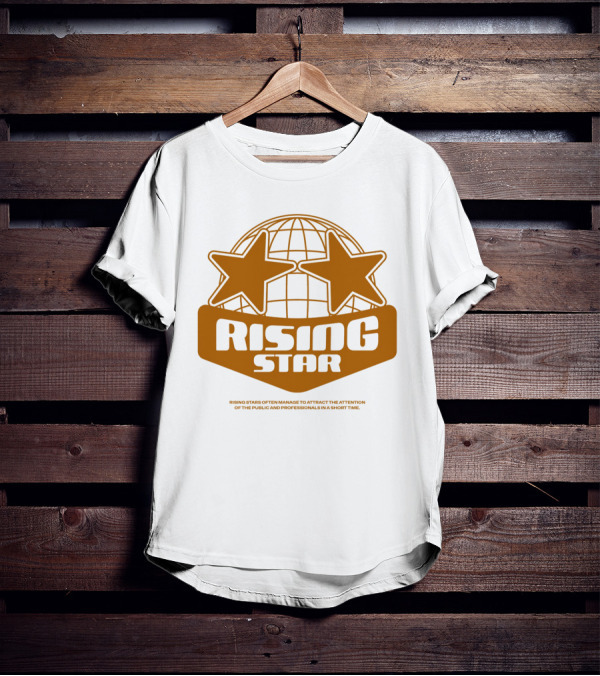 Supalonely Rising Star Two Stars Globe T-Shirt