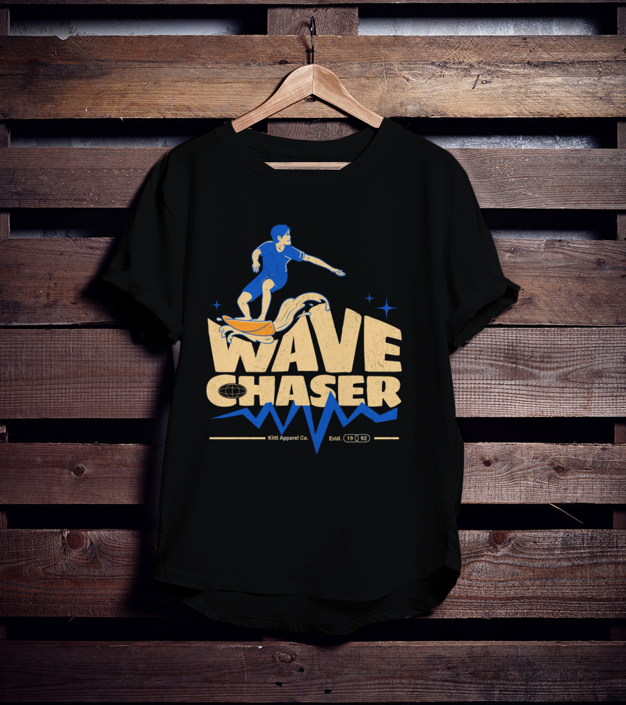 Wave Chaser Kittl Apparel Co. Estd. 1992 T-Shirt