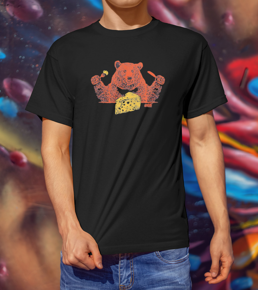 Chicago Bears Let's Eat Cheese Bear Eating Cheese T-Shirt