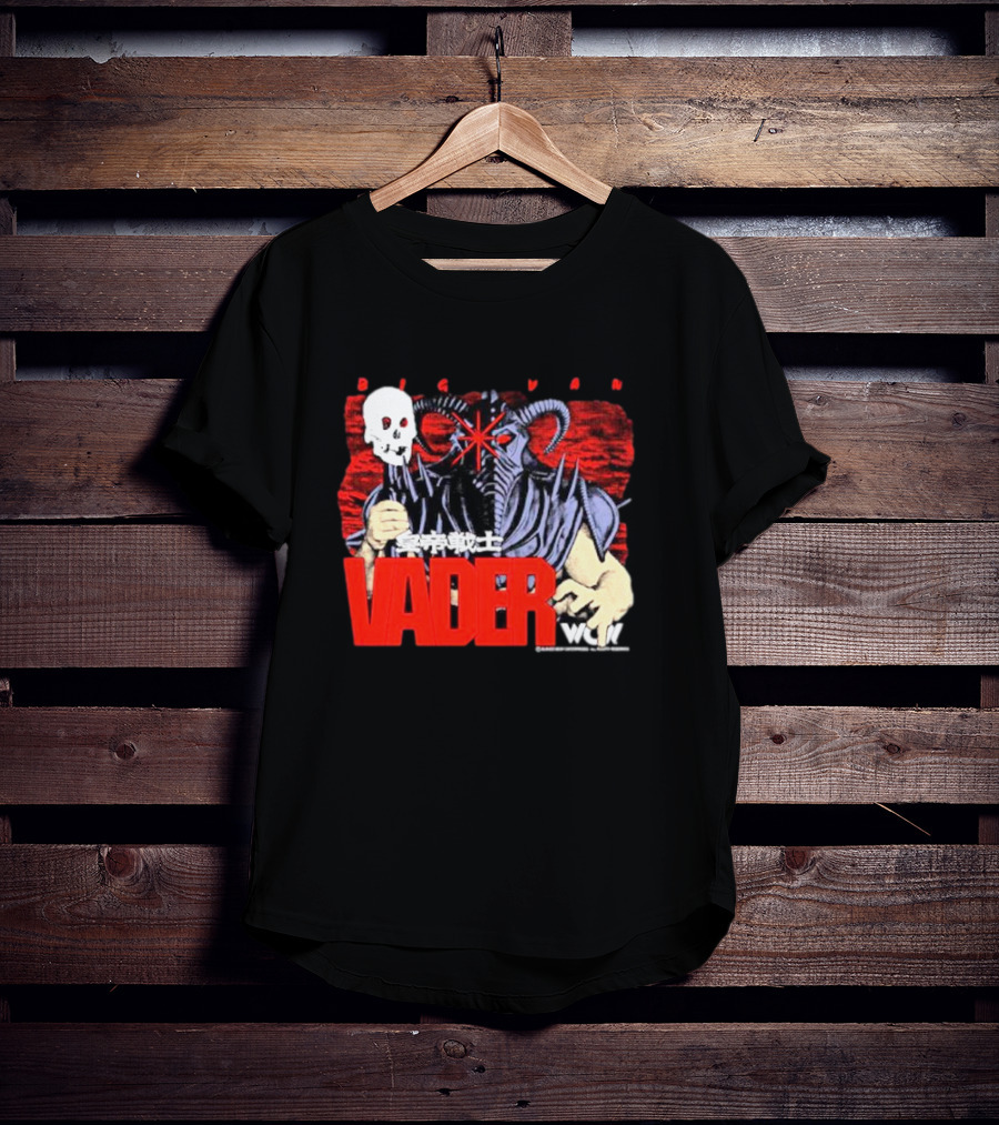 Big Van Vader WCW Skull Mask Japanese Text T-Shirt