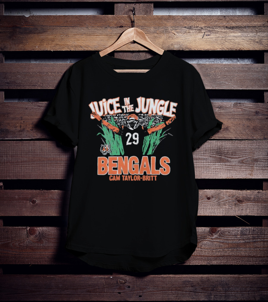 Juice In The Jungle Bengals Cam Taylor-Britt 29 T-Shirt