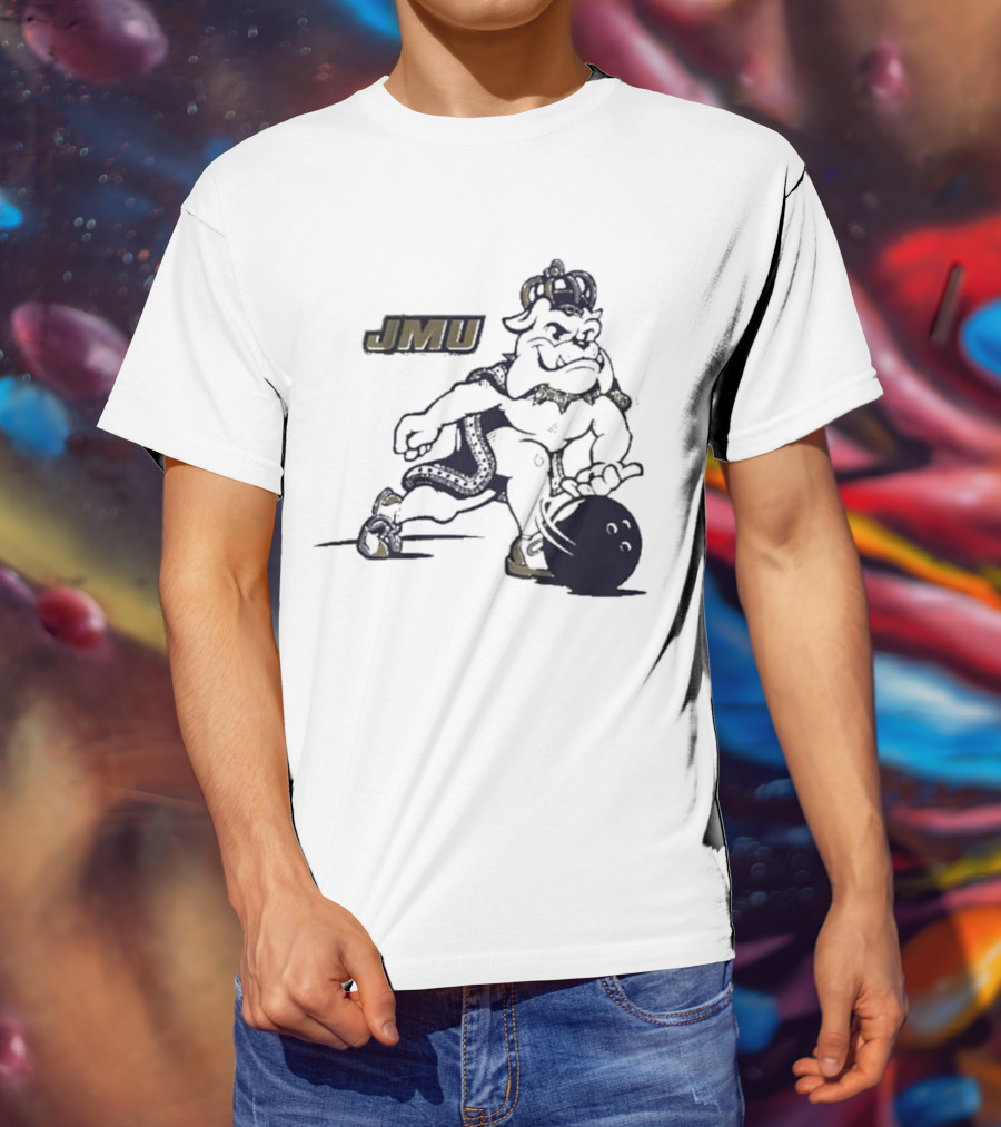 JMU Dukes Football Bowling Mascot T-Shirt
