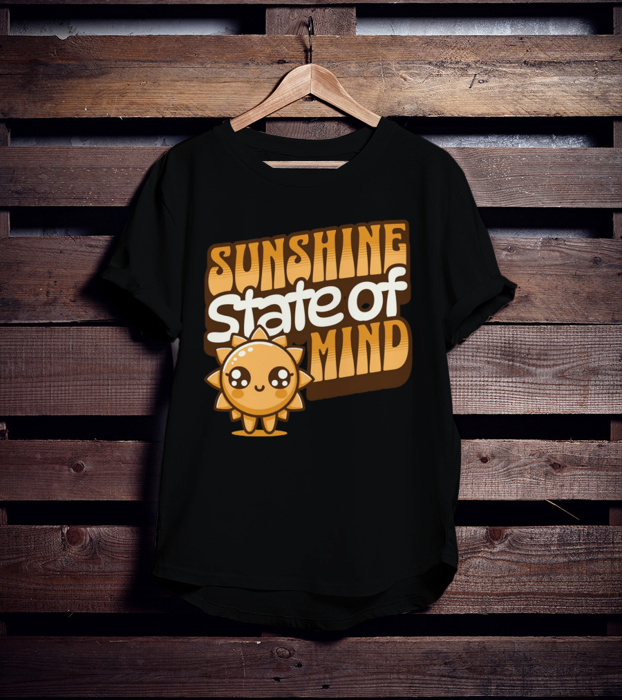Sunshine State Of Mind Cute Sun Character T-Shirt