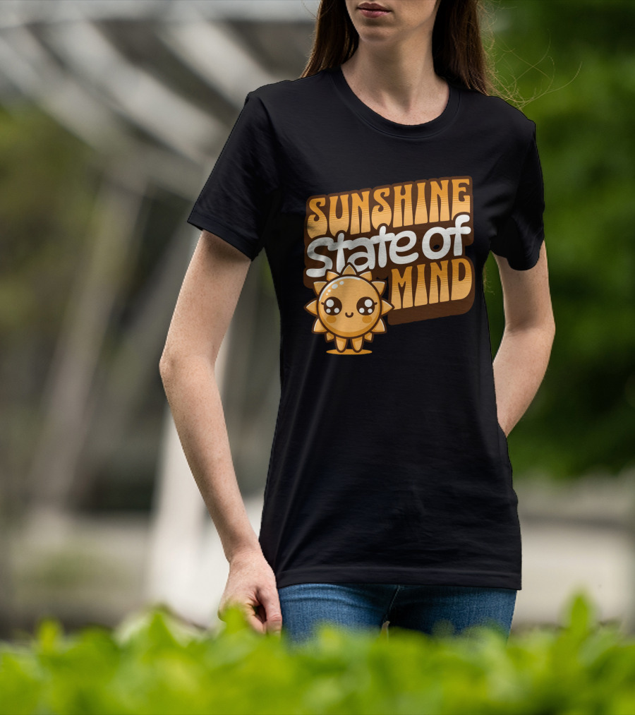 Sunshine State Of Mind Cute Sun Character T-Shirt