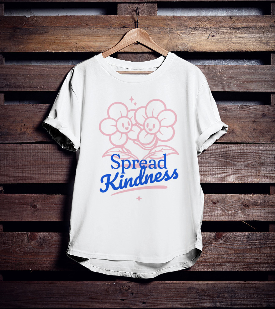 Spread Kindness Cute Smiling Flowers T-Shirt