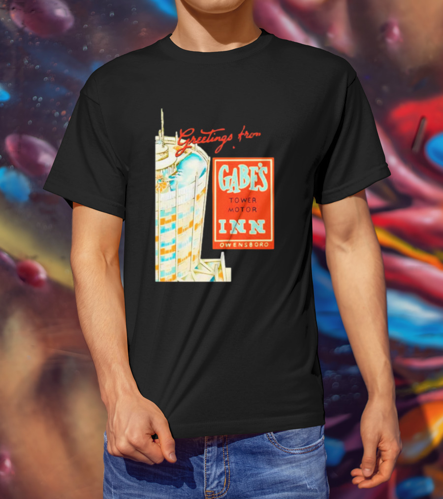 Greetings From Gabe's Tower Motor Inn Owensboro Retro Travel Souvenir T-Shirt