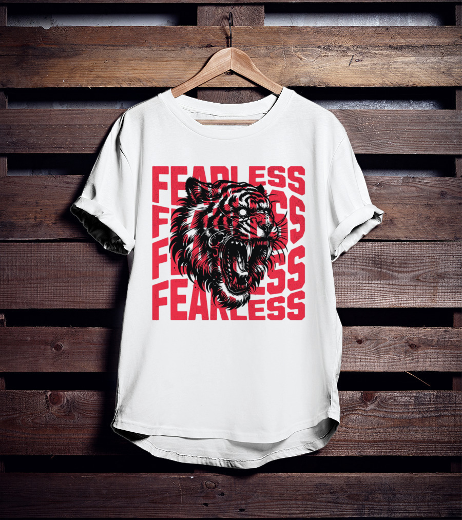 FEARLESS Fearless Tiger Roaring Face T-Shirt