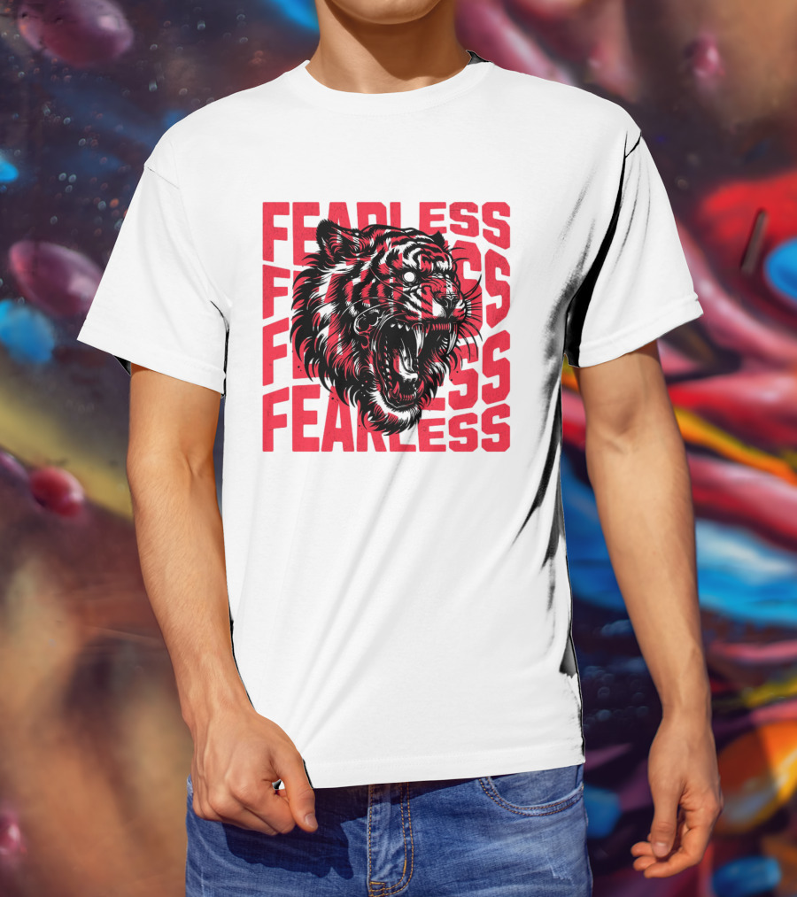 FEARLESS Fearless Tiger Roaring Face T-Shirt