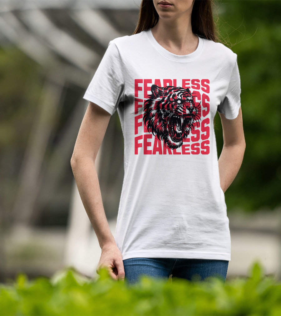 FEARLESS Fearless Tiger Roaring Face T-Shirt