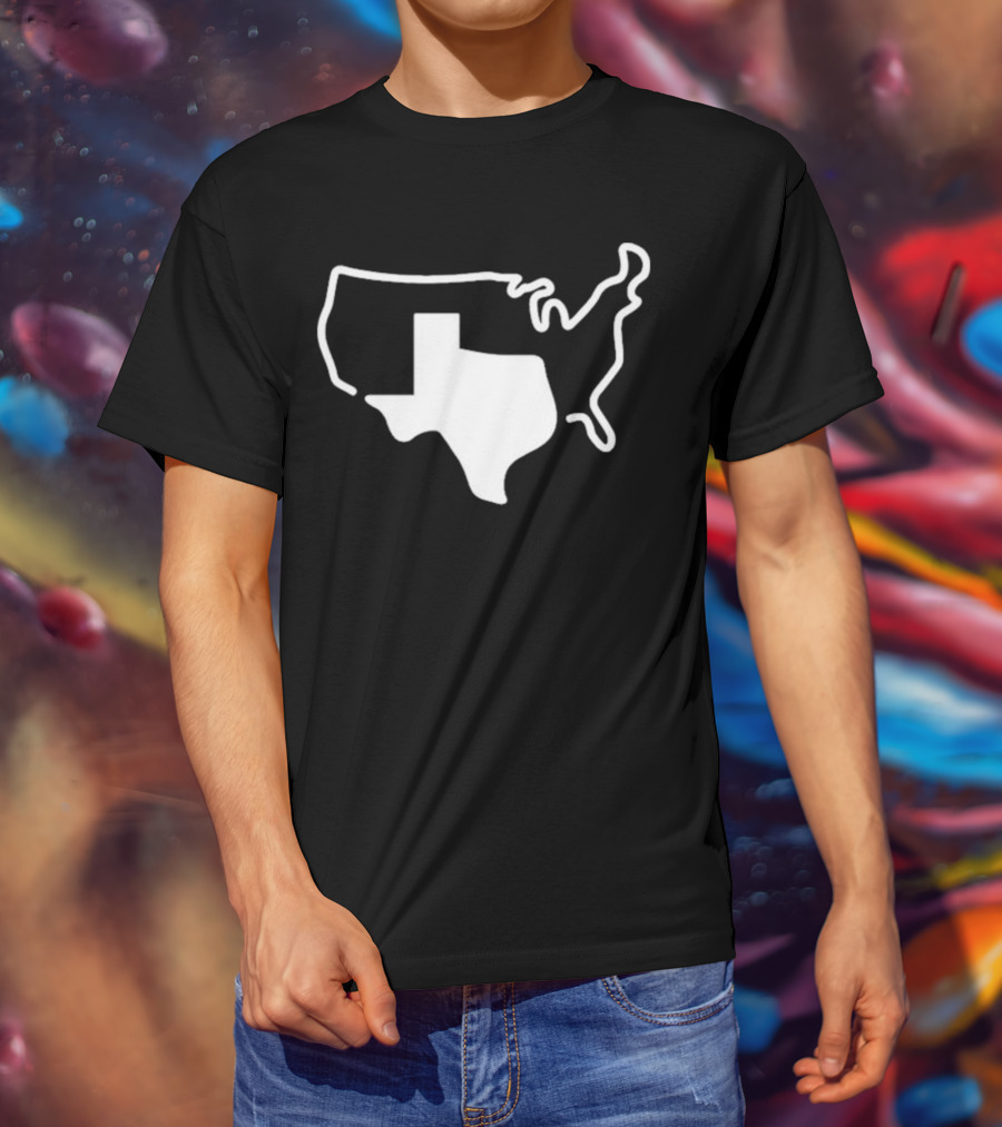 Grand Texas Humor Map Outline T-Shirt
