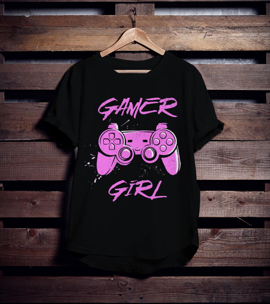 Gamer Girl Pink Controller T-Shirt