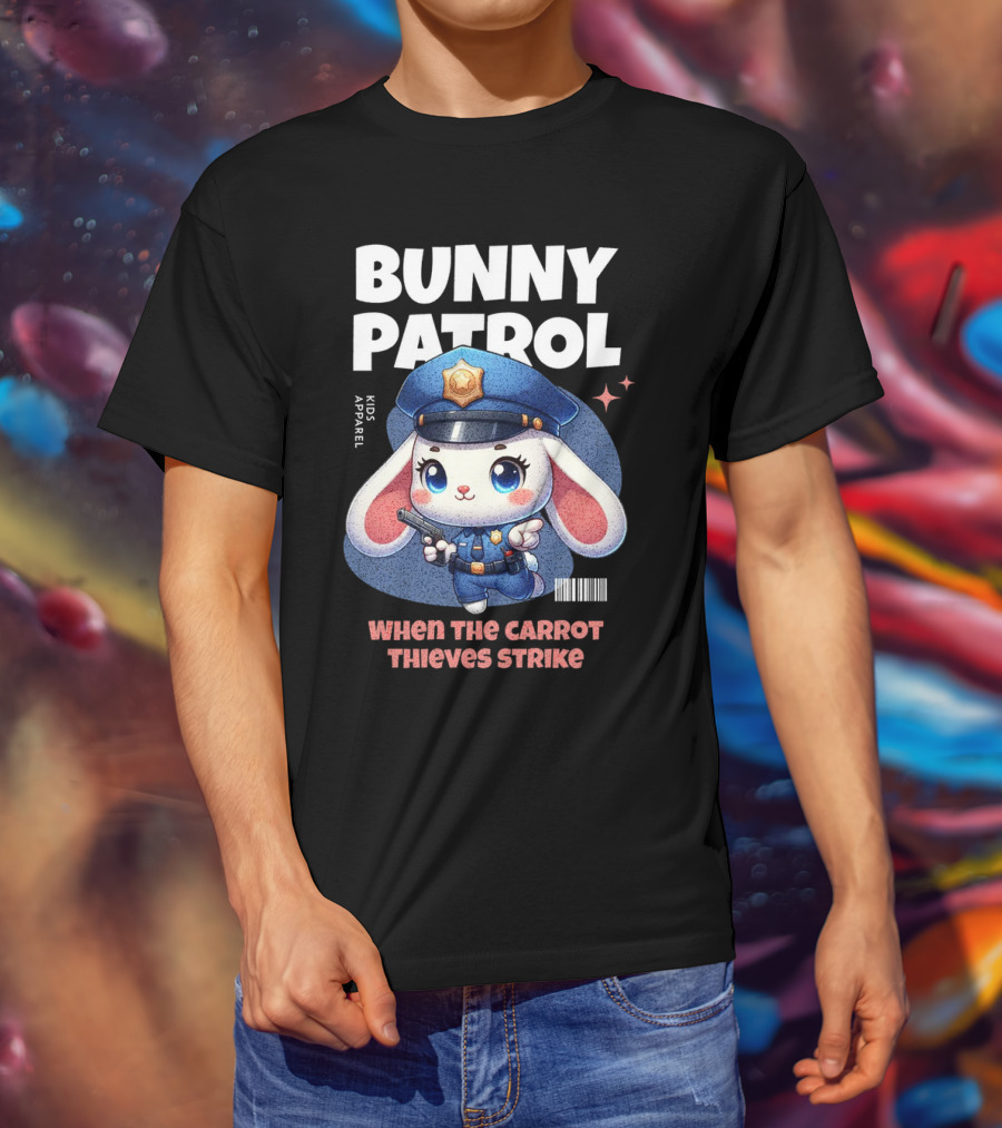 Bunny Patrol Kids Apparel When The Carrot Thieves Strike T-Shirt
