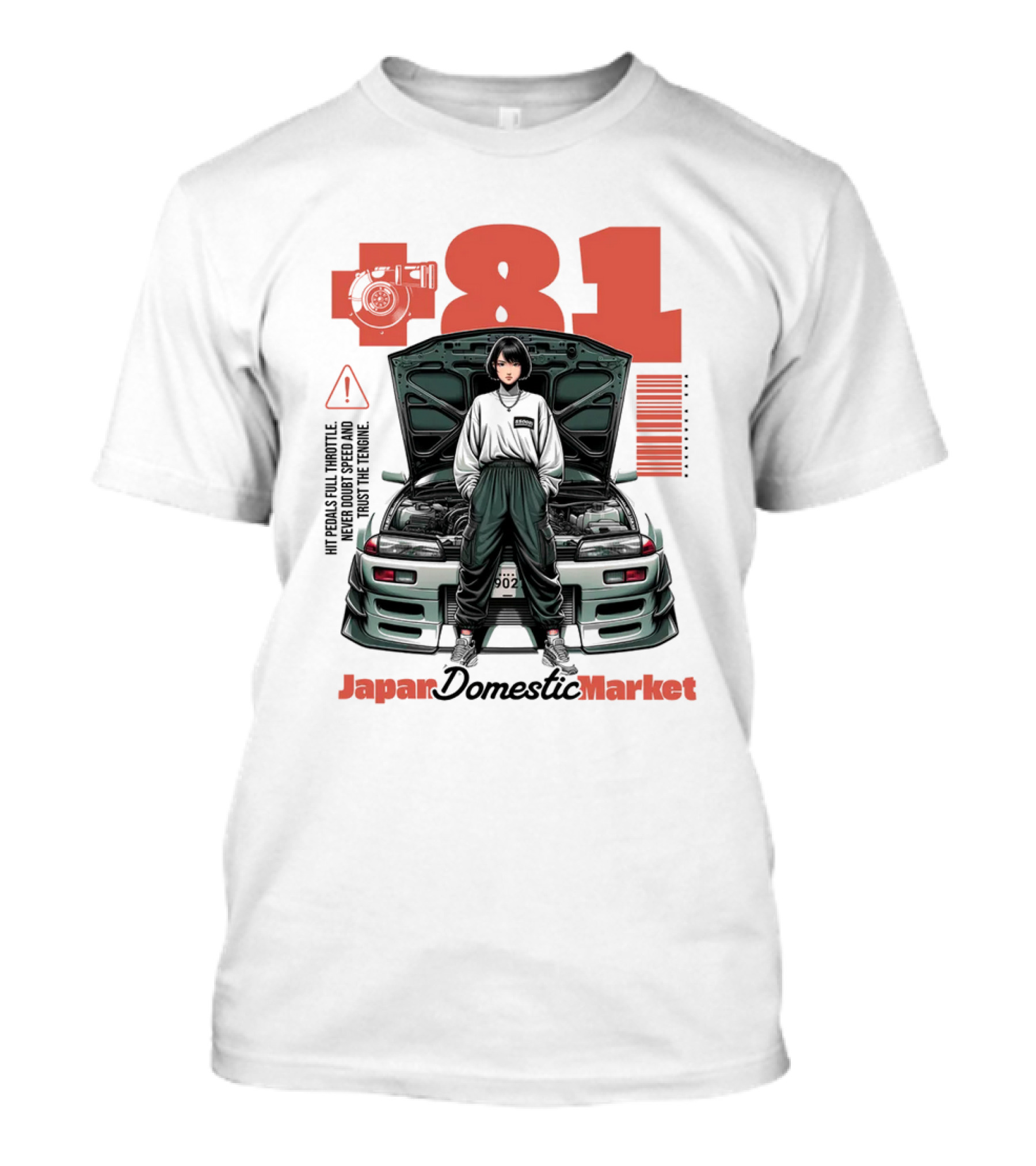 81 Japan Domestic Market Warning Import High Torque T-Shirt