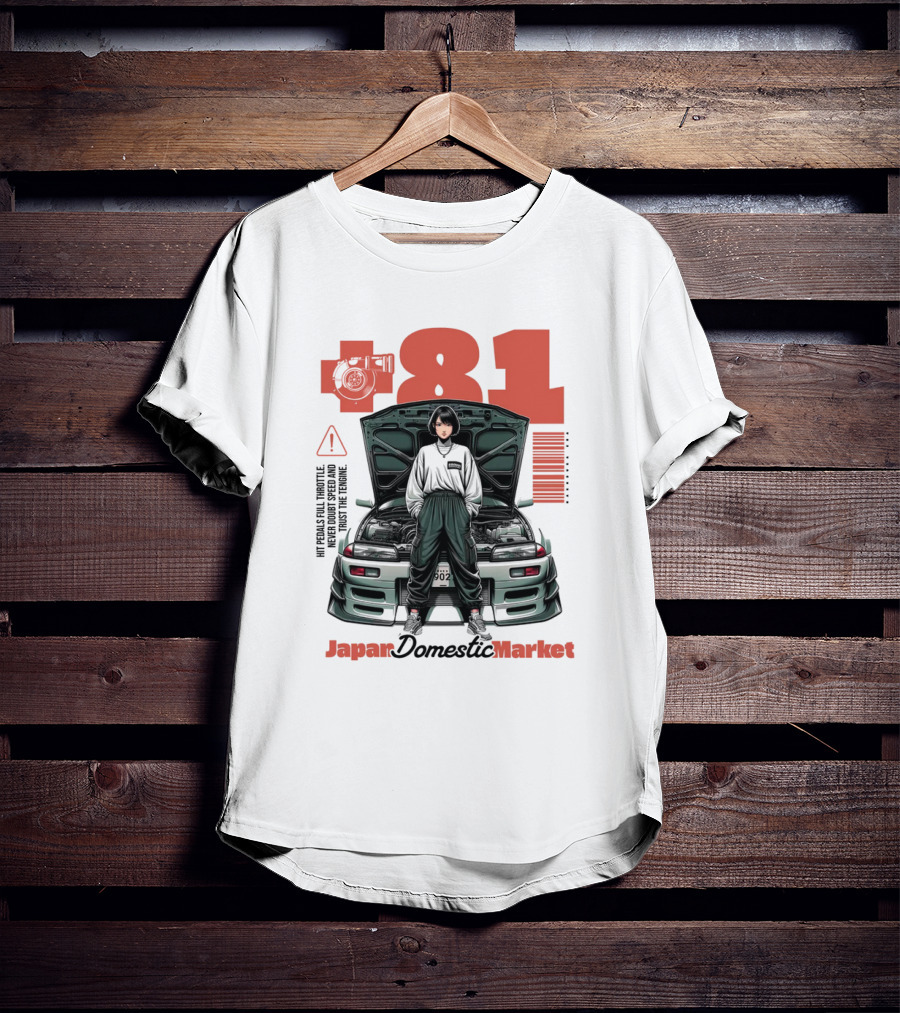 81 Japan Domestic Market Warning Import High Torque T-Shirt