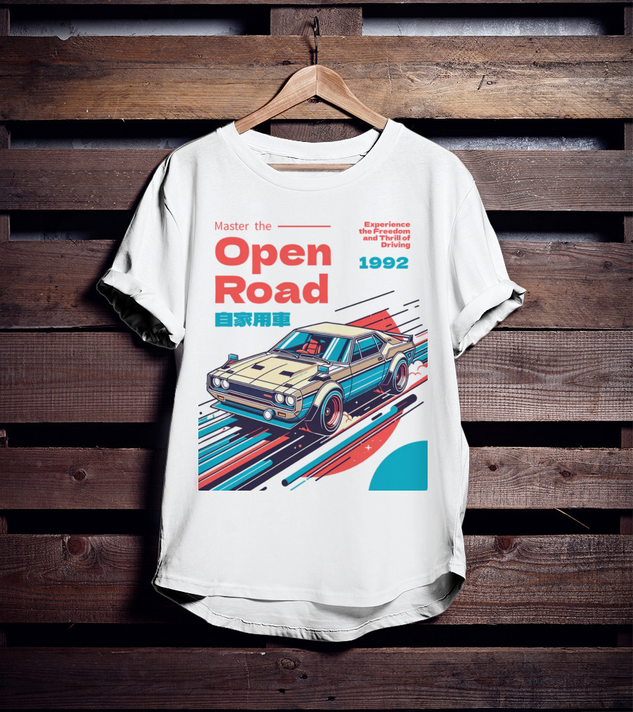 Master The Open Road 1992 Experience The Freedom And Thrill Of Driving Japan Car T-Shirt