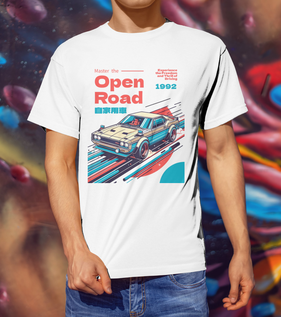 Master The Open Road 1992 Experience The Freedom And Thrill Of Driving Japan Car T-Shirt