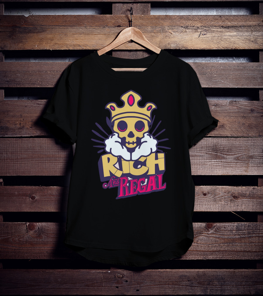 Rich And Regal Skull With Crown Icon T-Shirt