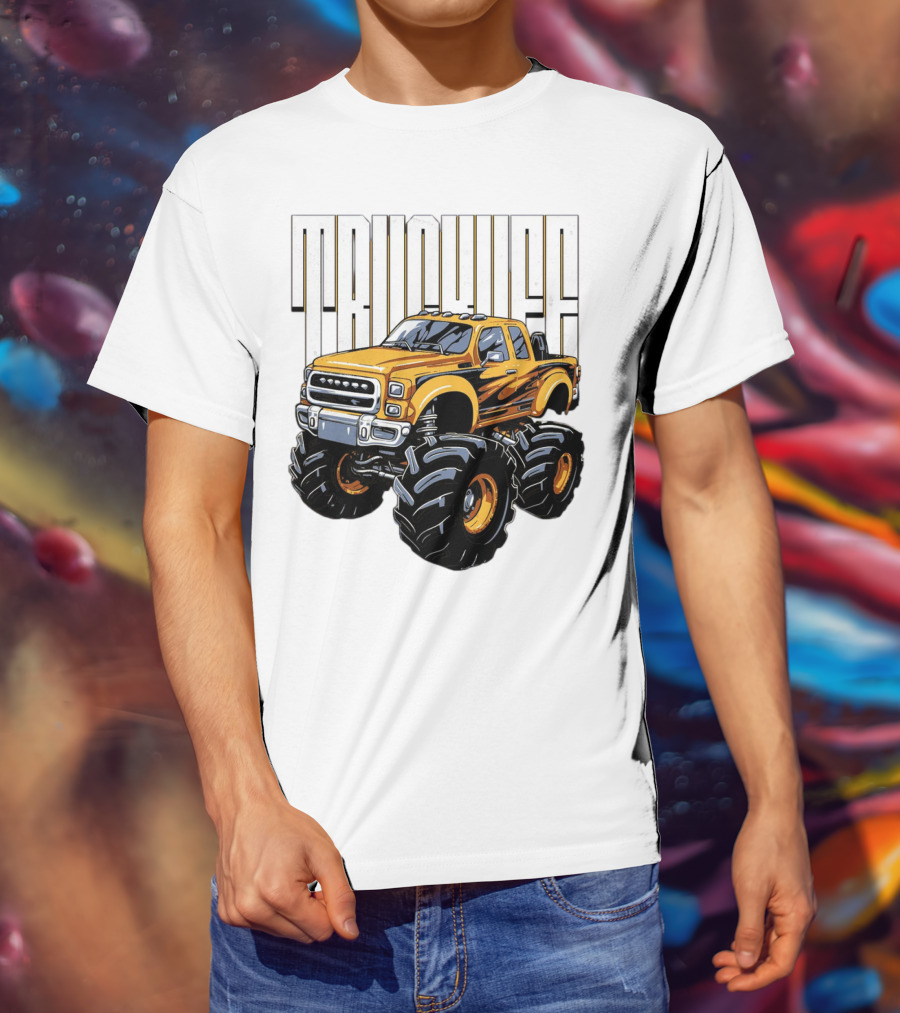 Trucklife Adventure Never Slowing Down Monster Truck T-Shirt