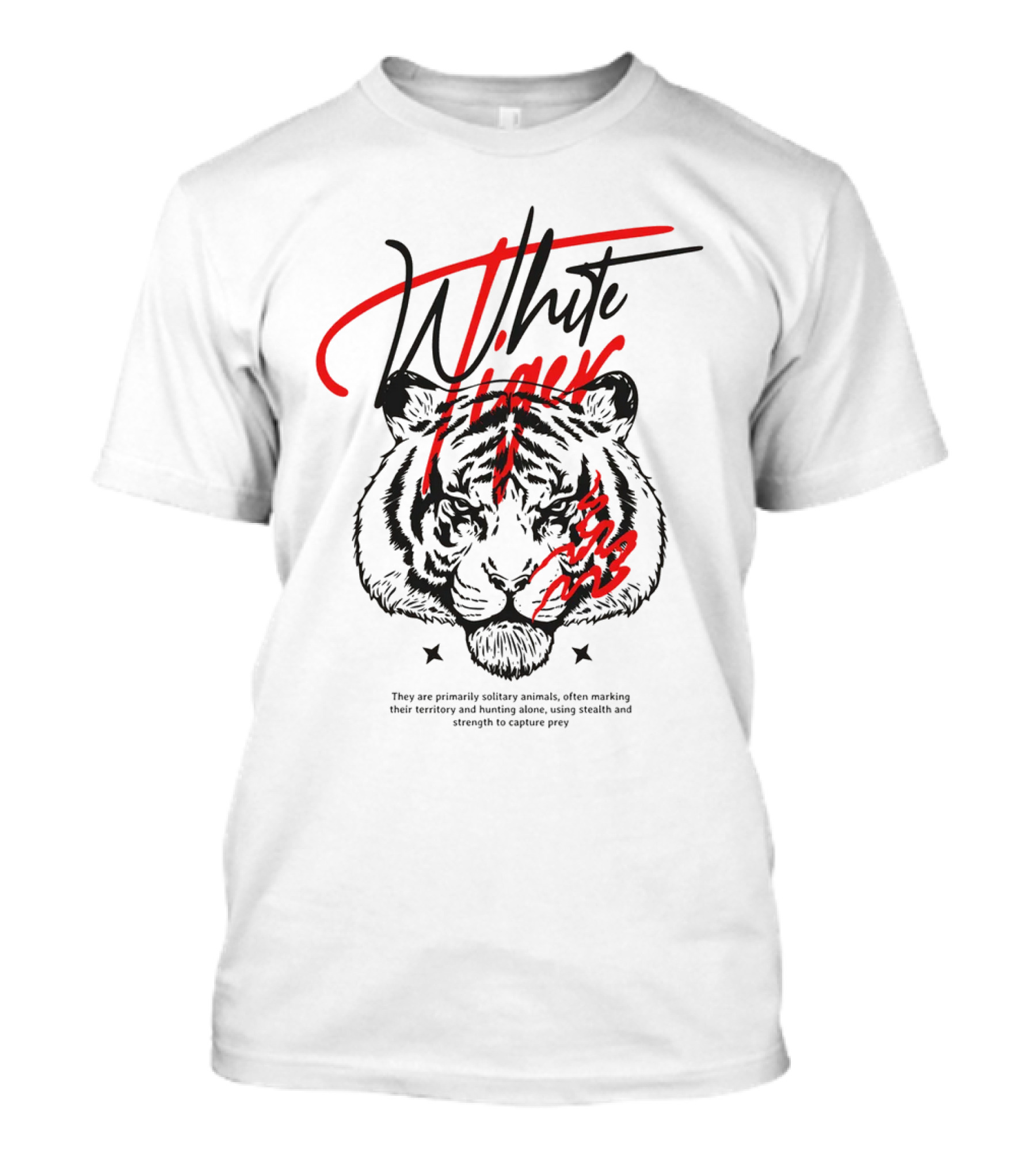 White Tiger They Are Primarily Solitary T-Shirt