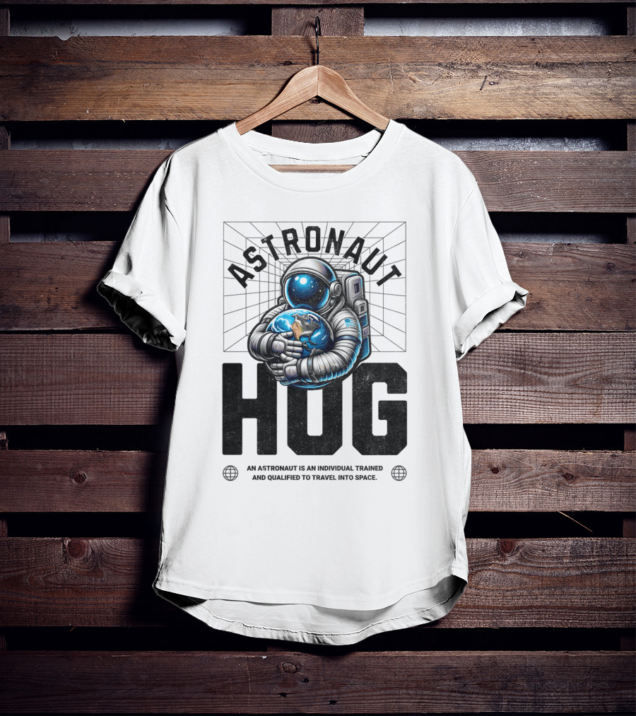 Astronaut Hug Earth Embrace Space Travel Qualification T-Shirt