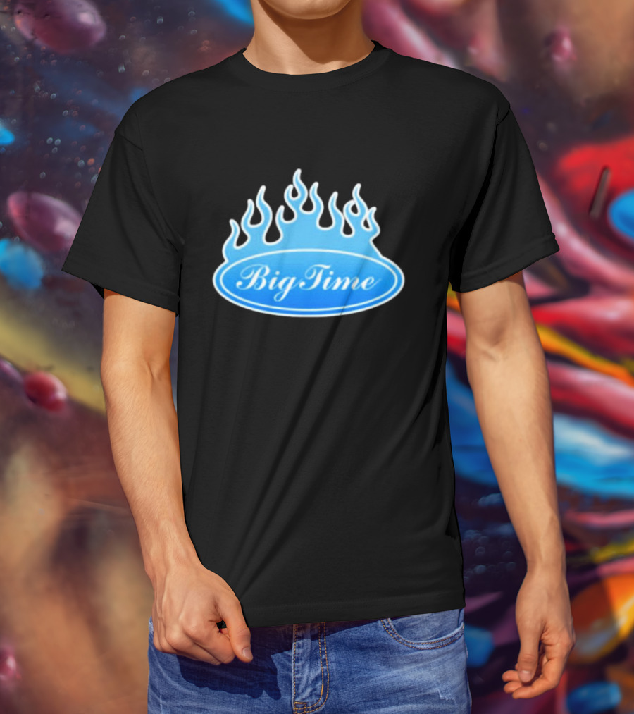 Big Time Blue Flame Oval Emblem T-Shirt
