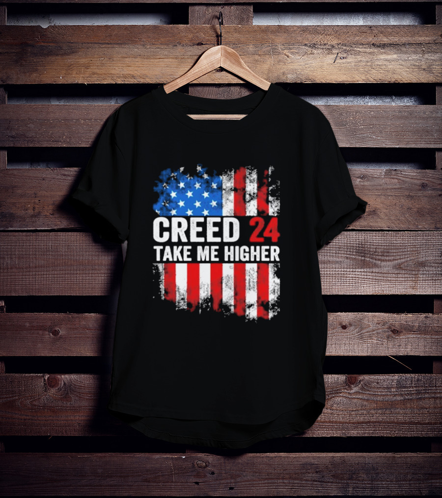 Creed 24 Take Me Higher American Flag T-Shirt