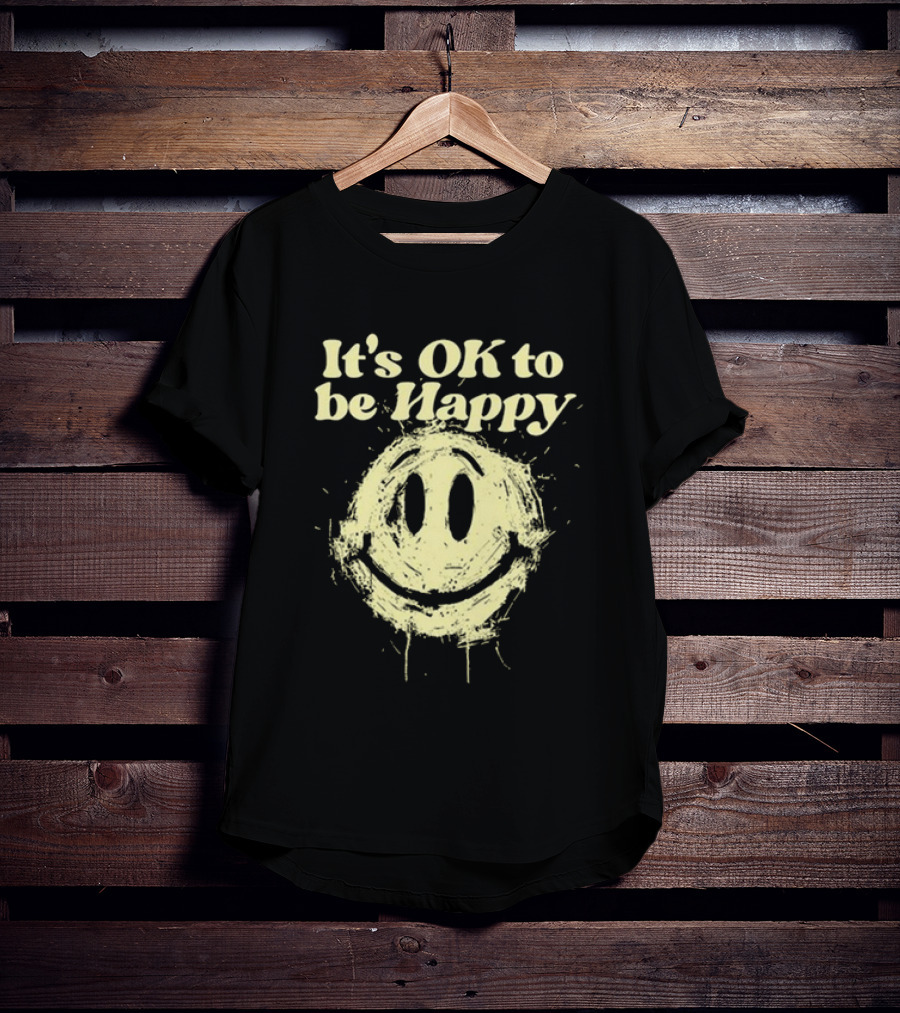 DJ KHALED It’s OK To Be Happy Distorted Smiley T-Shirt