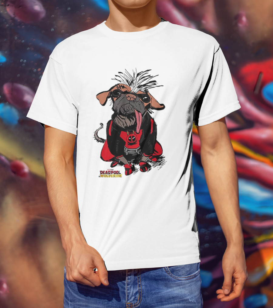 Retro 70 Wolverine Sketchy Dogpool Comic T-Shirt