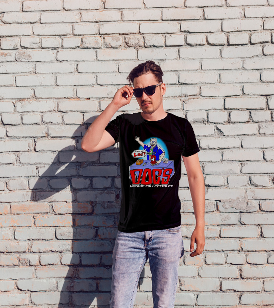 Doc's Unique Collectibles We Are Now Live CS Comic Show Enthusiast T-Shirt