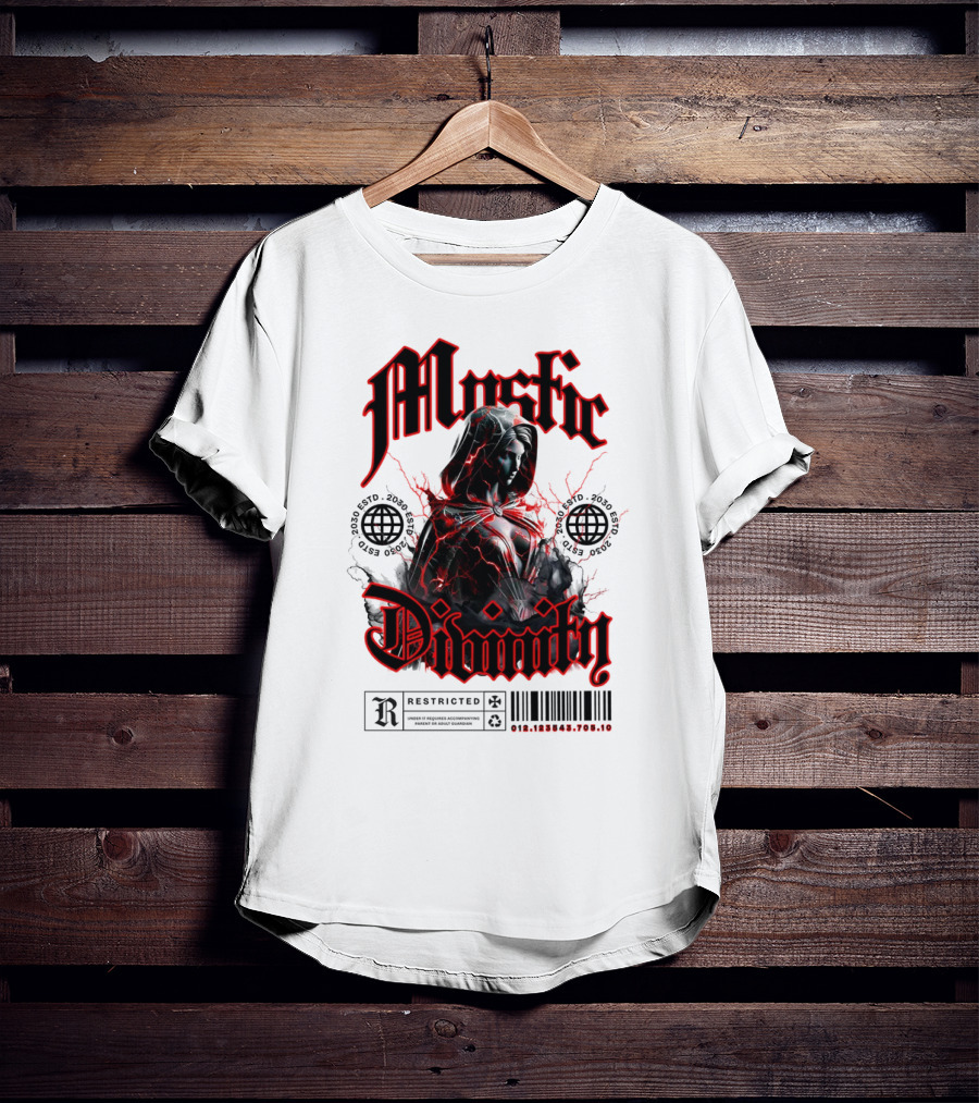 Mystic Divinity Divine Warrior Restricted Barcode 2038 2049 T-Shirt