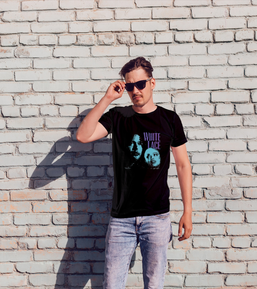 White Lace Skyler Acord Blue Faces T-Shirt