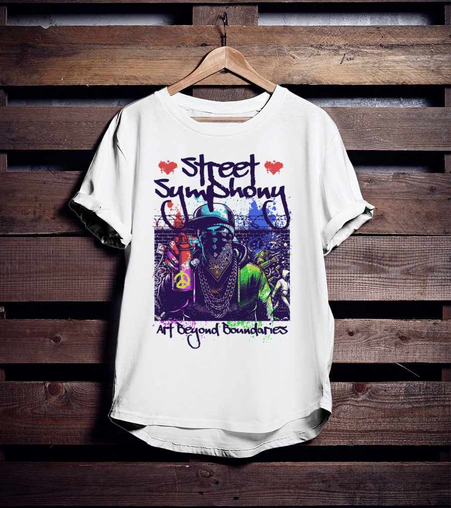 Street Symphony Art Beyond Boundaries Graffiti Man T-Shirt