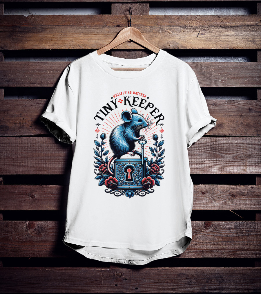 Whispering Watcher Tiny Keeper Mouse Key T-Shirt