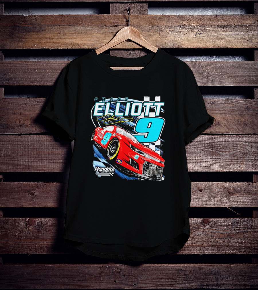 Chase Elliott Hendrick Motorsports No. 9 Racing Car T-Shirt