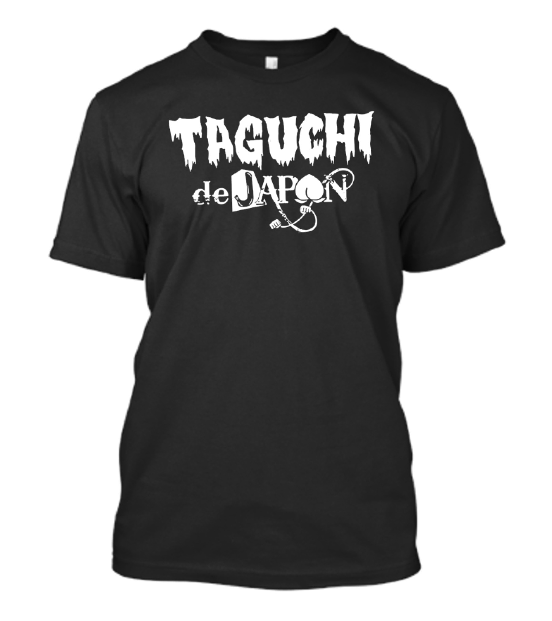 Taguchi De Japon Text With Microphone Cable T-Shirt