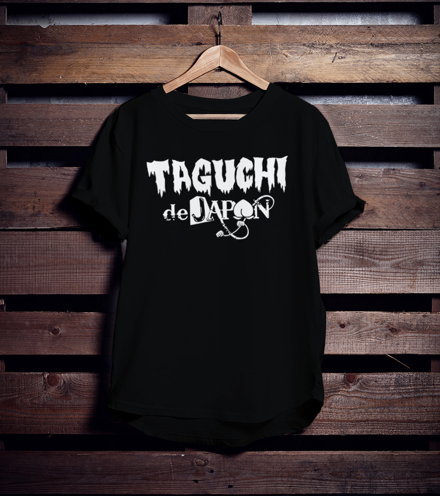 Taguchi De Japon Text With Microphone Cable T-Shirt