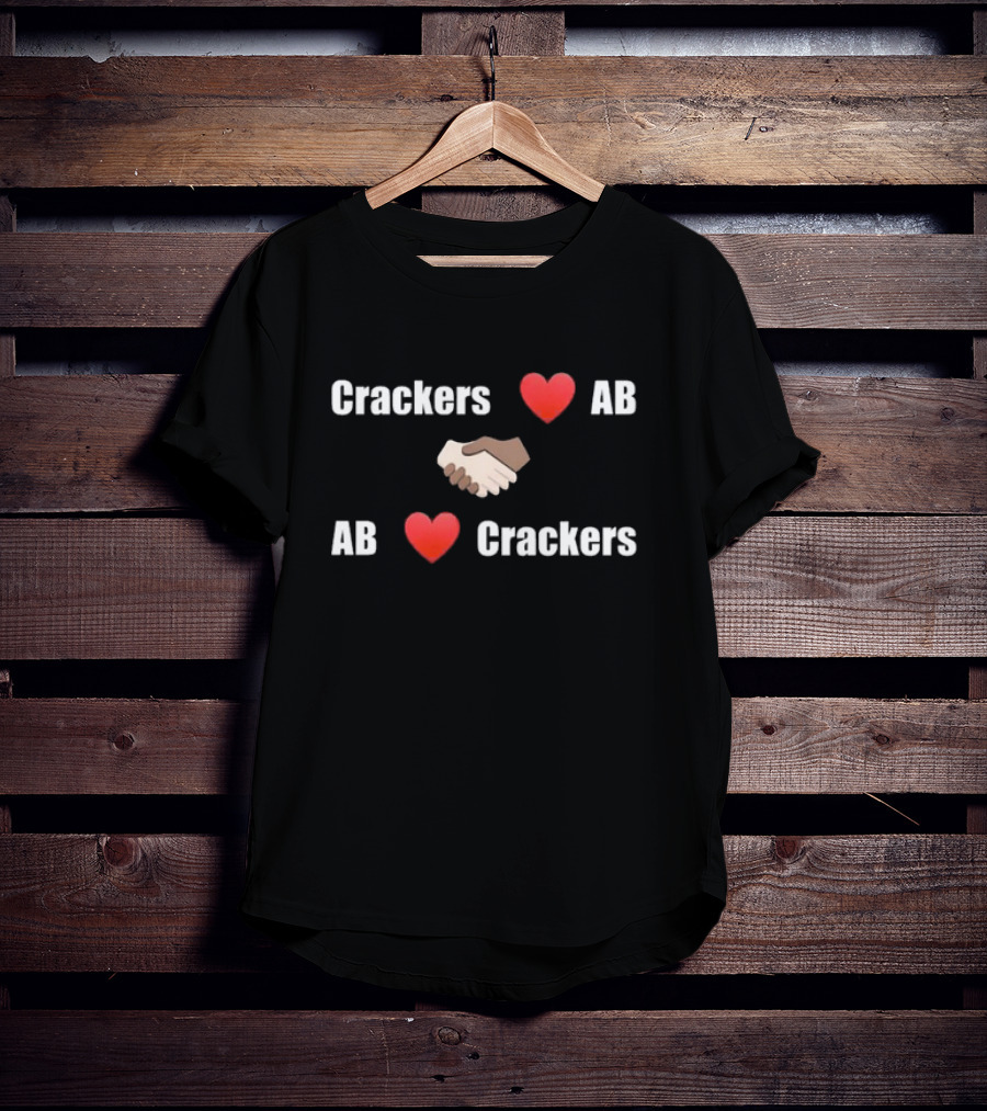 Crackers Love AB Heart Handshake AB Love Crackers T-Shirt