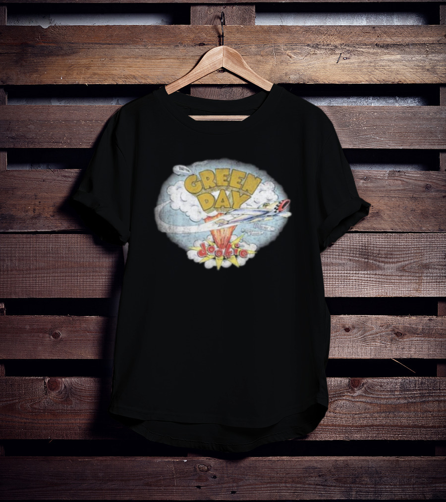 Green Day Dookie Cloud Bomb Plane T-Shirt