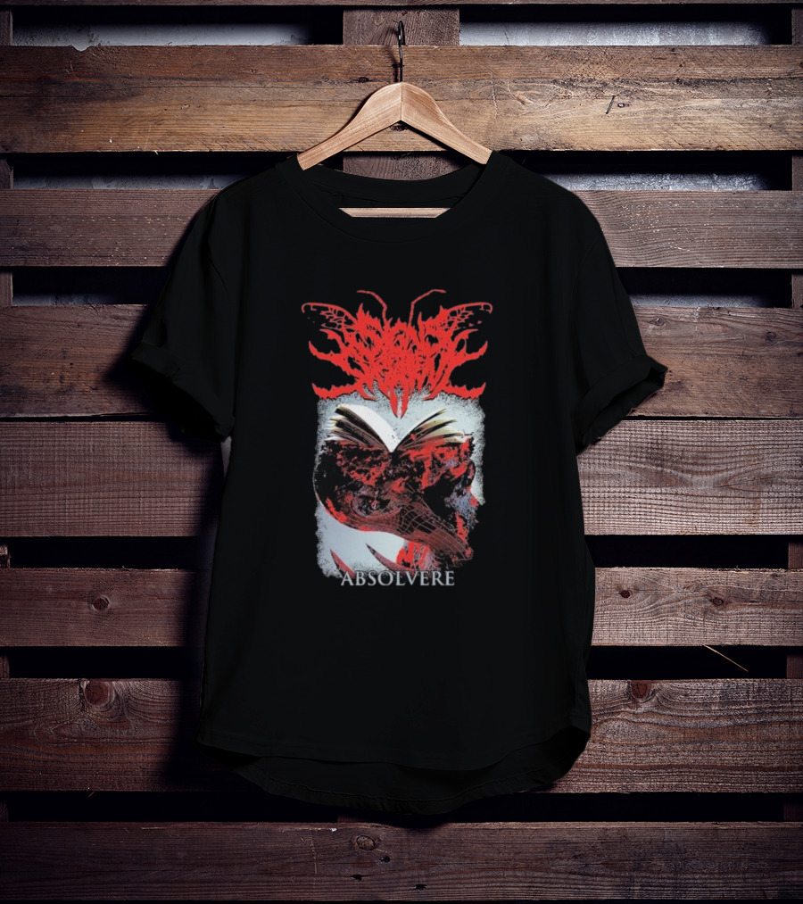 Absolvere Signs Of The Swarm Red Abstract Skull T-Shirt