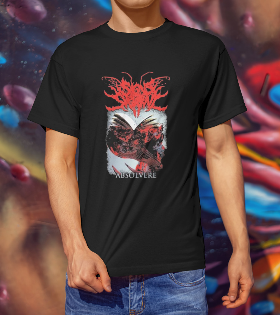 Absolvere Signs Of The Swarm Red Abstract Skull T-Shirt