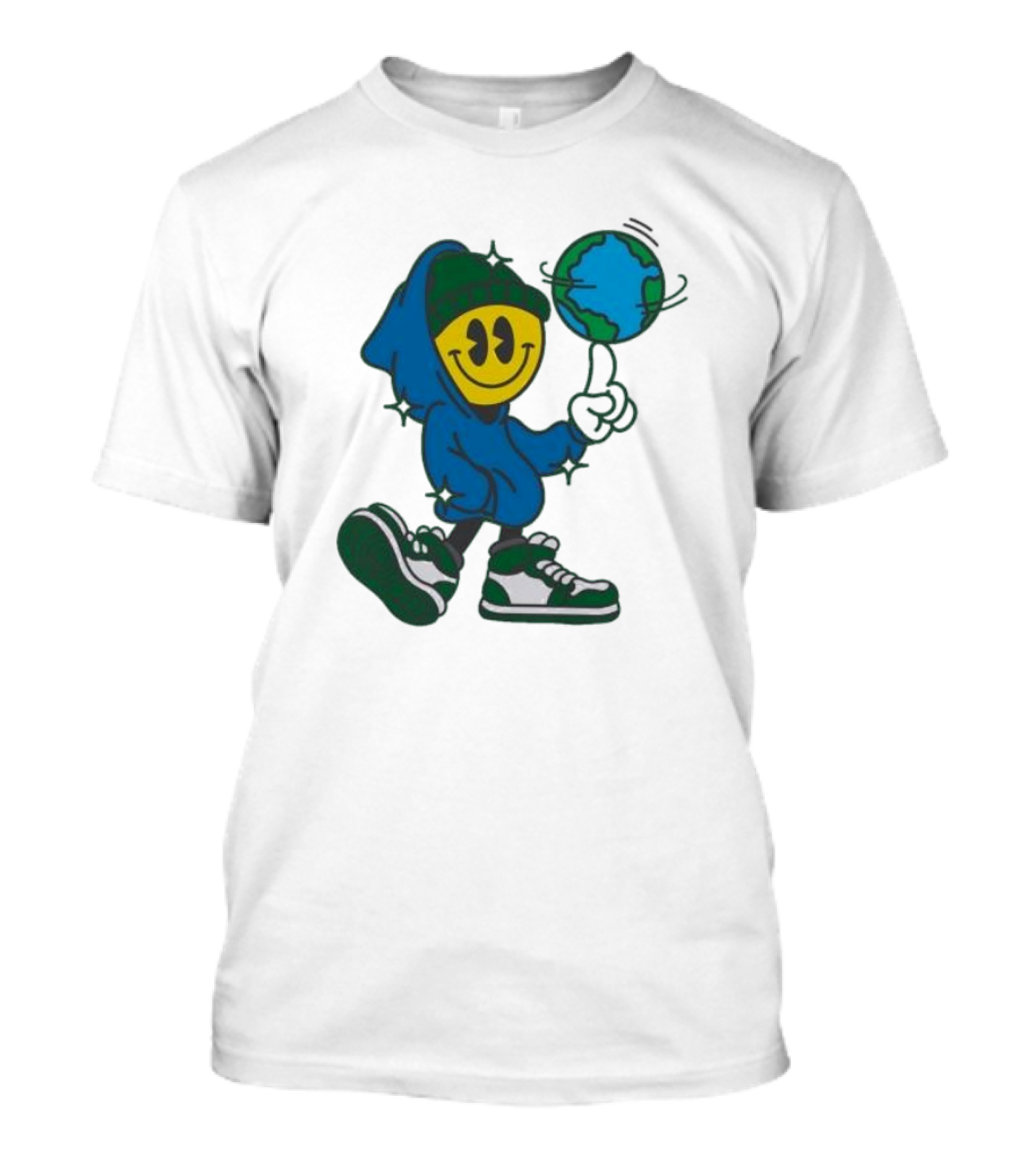 Connor Price Globe Spinner Smiley Face Hoodie Sneakers Planet T-Shirt