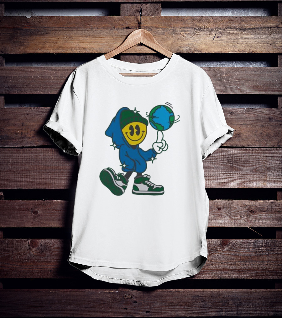 Connor Price Globe Spinner Smiley Face Hoodie Sneakers Planet T-Shirt