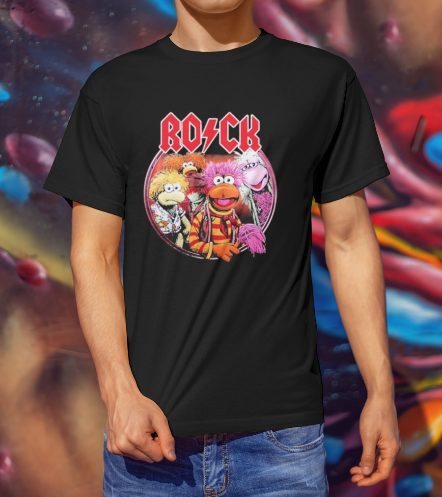 Jim Henson Fraggle Rock Characters With Iconic Rock Styling T-Shirt