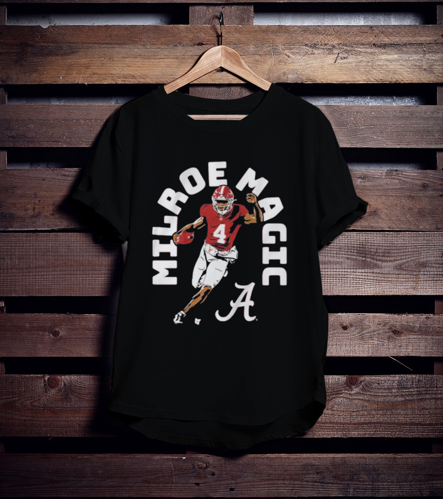Alabama Crimson Tide Football Milroe Magic Number 4 T-Shirt