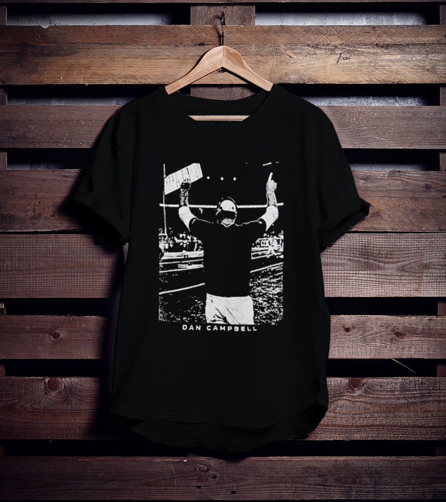 Dan Campbell Detroit Lions Celebratory Gesture Majestic Threads T-Shirt