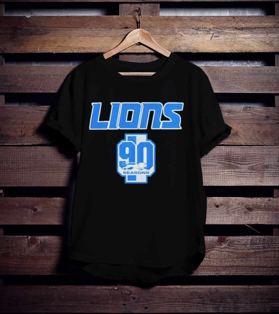 Lions 90 Seasons Celebrating Detroit Football Legacy T-Shirt
