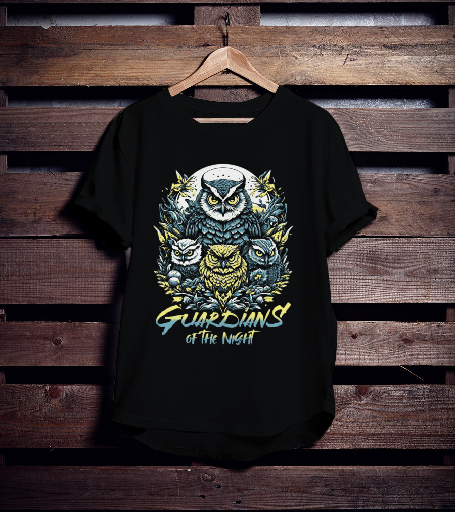 Guardians Of The Night Owl Family Moonlit Vigil T-Shirt