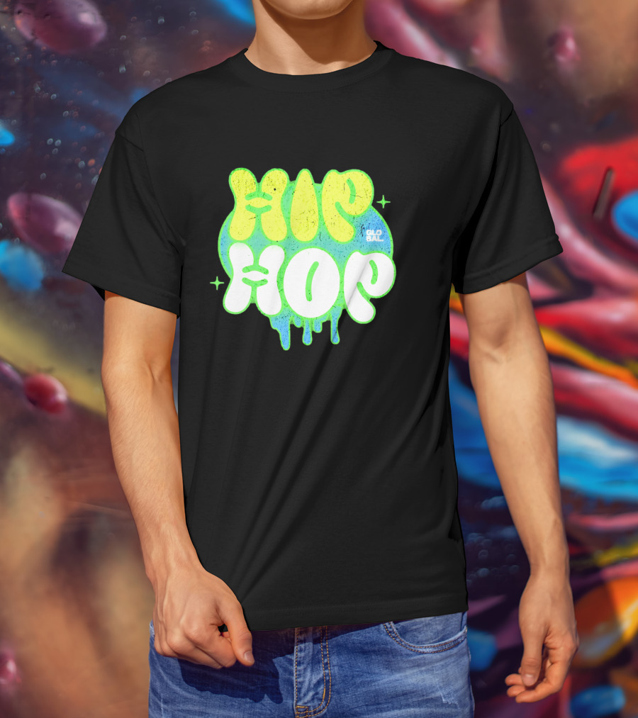 HIP HOP GLOBAL Drip Style Graffiti T-Shirt
